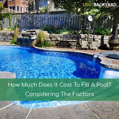How Much Does It Cost To Fill A Pool Considering The