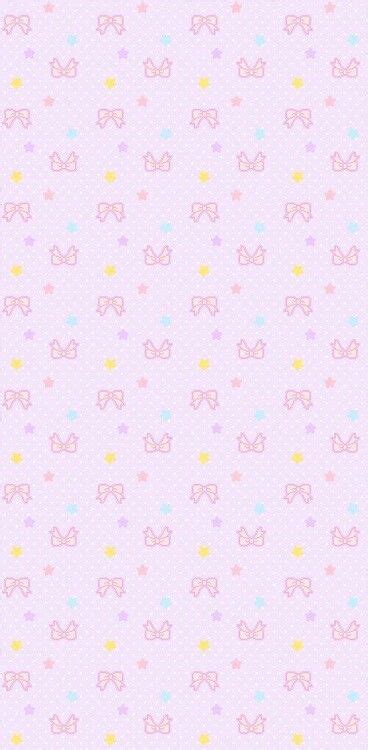 Pastel Kawaii Ribbon Pattern Background Kawaii Background Cute
