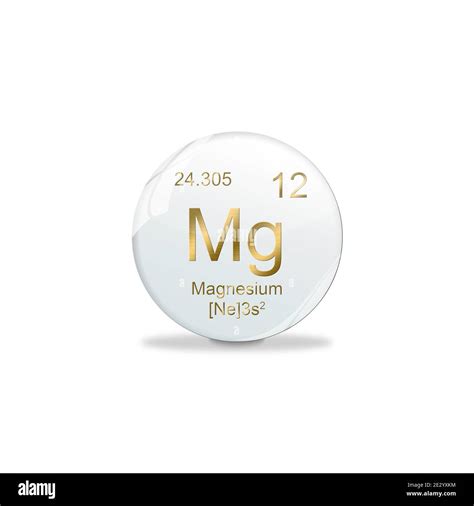 3d Illustration Magnesium Symbol Mg Element Of The Periodic Table