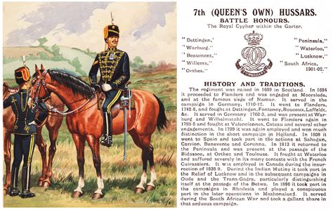 7th Queens Own Hussars British Army Uniform British Uniforms