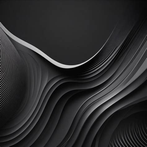 Premium Photo Vector Black Background With Dark Gray Wavy Lines Design
