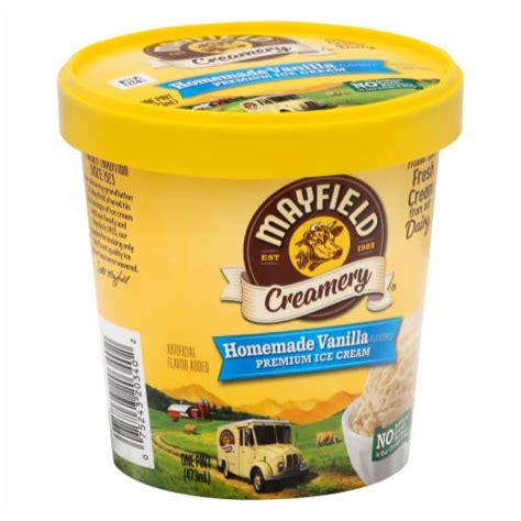 Mayfield Creamery Homemade Vanilla Flavored Premium Ice Cream 1 Pt Foods Co