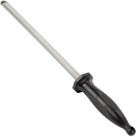 mercer m15910 10 oval diamond knife sharpening steel with black plastic handle