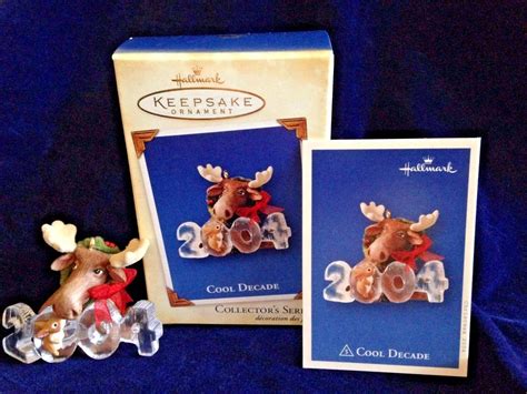 New 2004 Hallmark Cool Decade Moose Bunny 5 Series Ornament Ebay