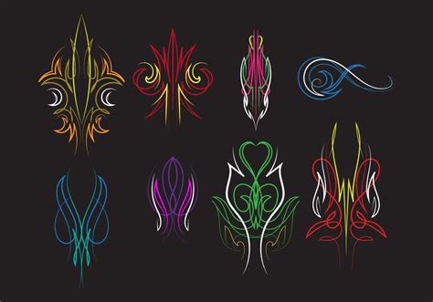 Download Pinstripes Ornament Vectors For Free Pinstriping Designs