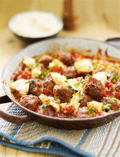 Baked Meatballs With Goats Cheese Recipe Delicious Magazine