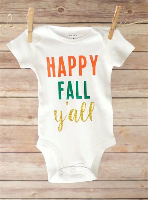 Happy Fall Yall Fall Baby Girl Fall Baby Shirt Fall Toddler Shirt