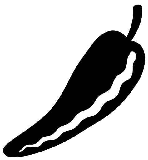 Silhouette Of Chili Pepper Stock Images