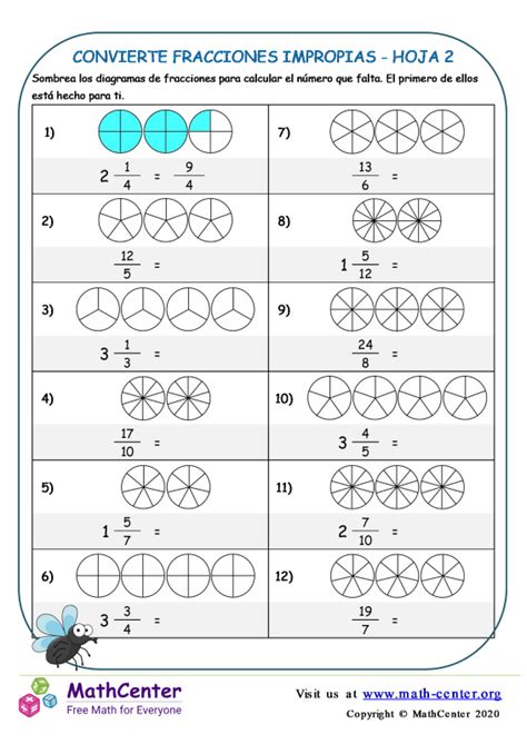 Cuarto Grado Hojas De Trabajo Fracciones Como Parte Del Todo Math Center