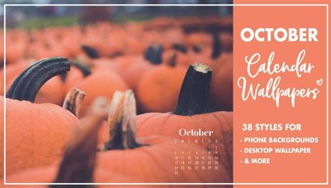 October Calendar Wallpaper 130 Best Desktop And Phone Backgrounds