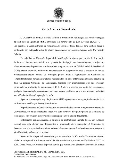 Carta Aberta à Comunidadepdf Docdroid