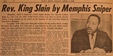 Dr Martin Luther King Jr Assassinated The Mitchell Archives