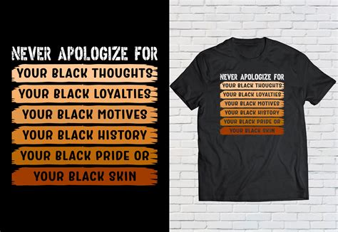Never Apologize For Black History Tshirt Graphic By Bipulb801