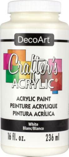 Decoart Crafters Acrylic Paint 16oz White 1 Count Ralphs