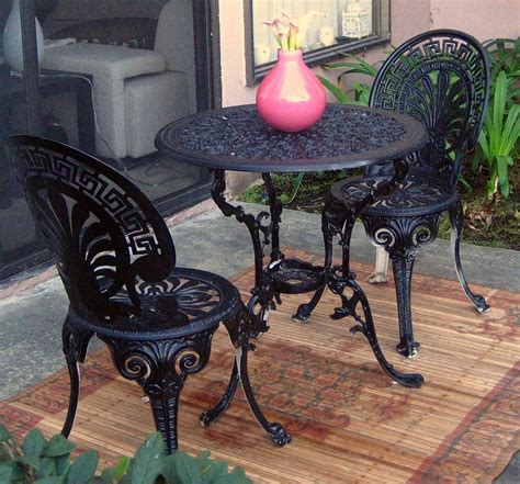 Wrought Iron Bistro Chair Black Wrought Iron Dining Table Black