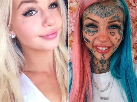 A Woman Who Has Spent 70 000 On Tattoos And Body Modifications Looks
