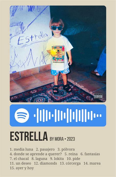 Album De Mora Estrella Poster Artwork Music Poster Book Images Old
