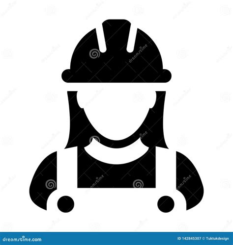 Safety Worker Icon Vector Male Construction Service Person Profile