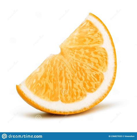 Orange Fruit Slice Isolated On White Background Stock Image Image Of