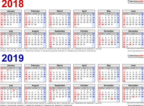 You may convert your birth date from solar to lunar and vice versa and retrieve a lot of useful information that affects you in the coming lun. 2018-2019 Two Year Calendar - free printable Excel templates