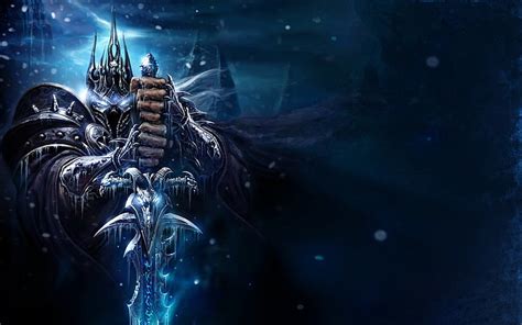 Hd Wallpaper The Lich King Wallpaper Warcraft Sword Cold Eyes