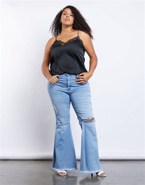 Plus Size Donna Flare Jeans Plus Size Flare Jeans 2020ave