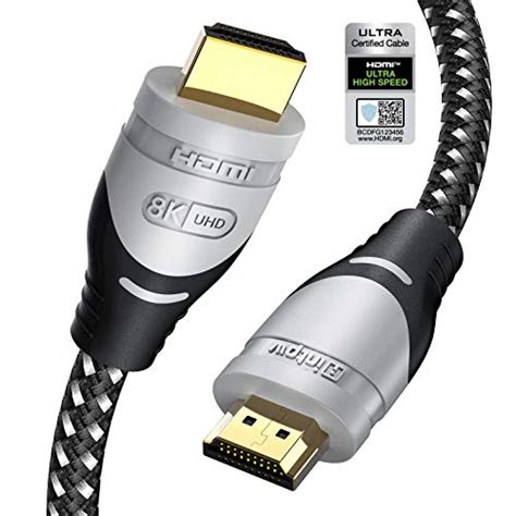 Intpw 8k Hdmi Cable 65ft 48gbps Certified Ultra High Speed Hdmi Cable