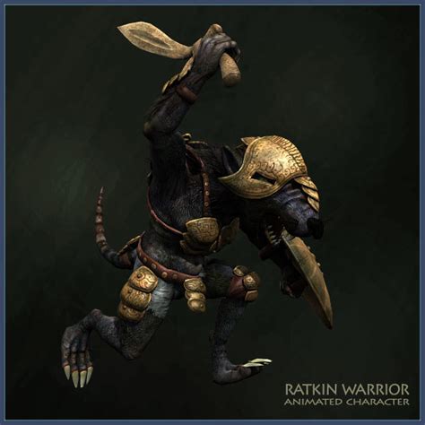 3d Model Ratkin Warrior Vr Ar Low Poly Rigged Animated Cgtrader
