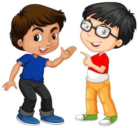 Boy Doing Different Activities Illustration Free Vector