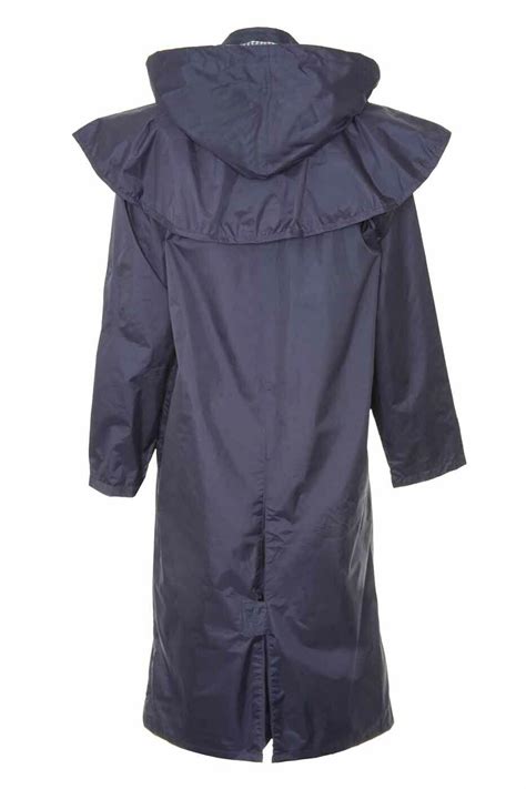 Ladies Long Full Length Waterproof Riding Rain Jacket Country Coat With