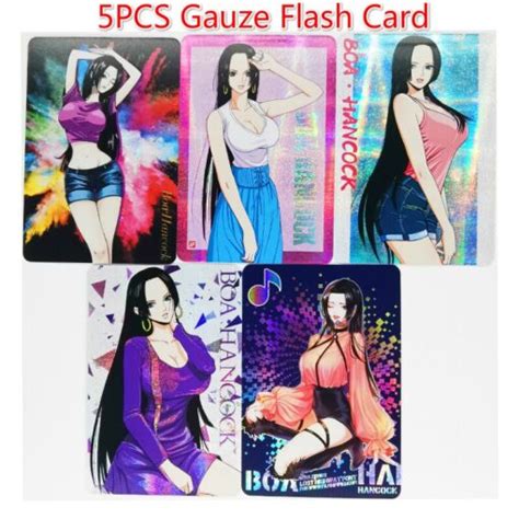 Boa Hancock Toys Collectibles Game Collection Anime Cards One Piece 5pcsset Hobbies Botite