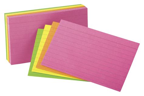 Shop today with closeout prices and start. Oxford Neon Ruled Index Card, 3 x 5 Inches, Assorted ...