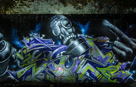 Graffiti Gas Mask Graffiti Wallpaper