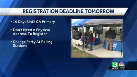 Tuesday Is Last Day To Register To Vote In California Primary Youtube
