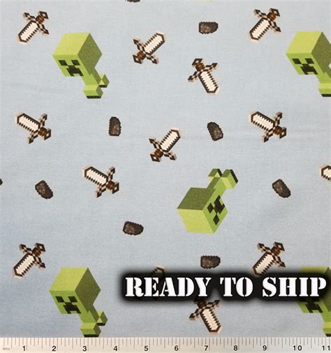 Minecraft Mini Mob Creeper Fabric 12 Yard Sewing Projects Etsy