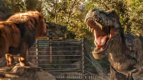 Welcome To Jurassic World Lion Vs T Rex Scene Jurassic World Fallen