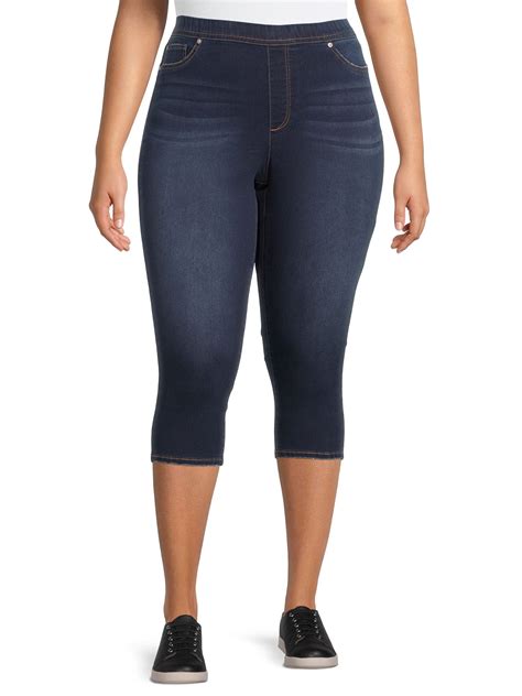 Terra And Sky Womens Plus Size Pull On Capris