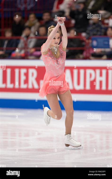 Maria Sotskova From Russia During 2018 World Figure Skating