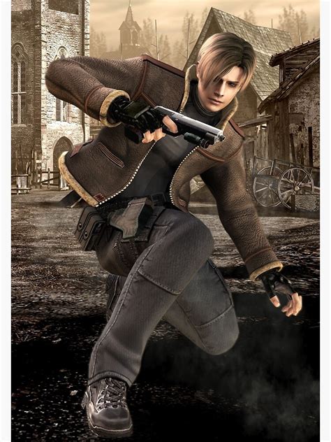 Resident Evil 4 Leon Kennedy Poster By Slenderboyz Redbubble
