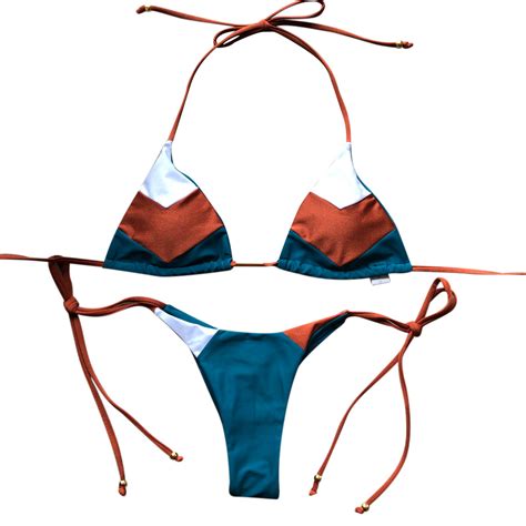 Bikinis Mujer Sexy Bandage Push Up Padded Brazilian Bikini Set G String Thong Beach Triangle