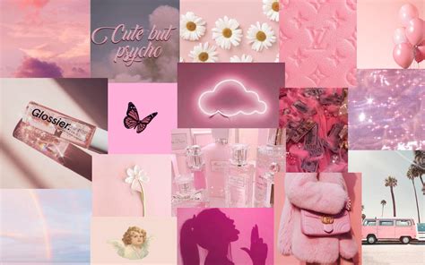 Aesthetic Pink Collage Pc Wallpapers Wallpaper Cave A