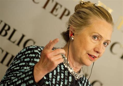 True Or False When Hillary Clintons Hair Is Pulled Back Shes In A