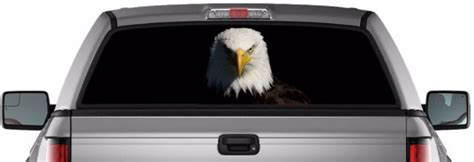 American Eagle Perforated Vinyl Pick Up Truck Rear Window Graphic Decal