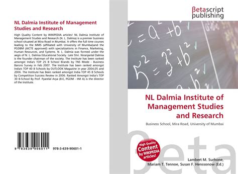Nl Dalmia Institute Of Management Studies And Research 978 3 639 90601