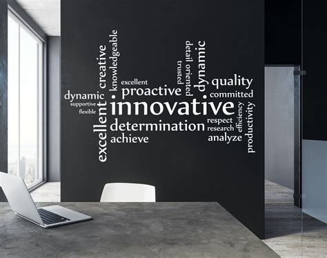 Vinyl Wall Art Decal Innovative Workplace Word Etsy Office Wall