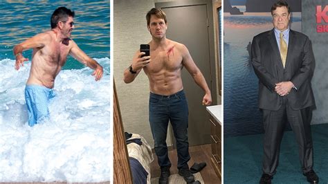 Celebrity Slimdown Simon Cowell Chris Pratt And Other Famous Men Show Off Dramatic Weight Loss