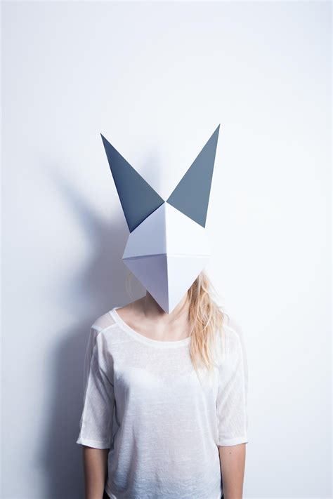 Origami Mask Paper Mask Diy Cardboard Mask Fox Mask
