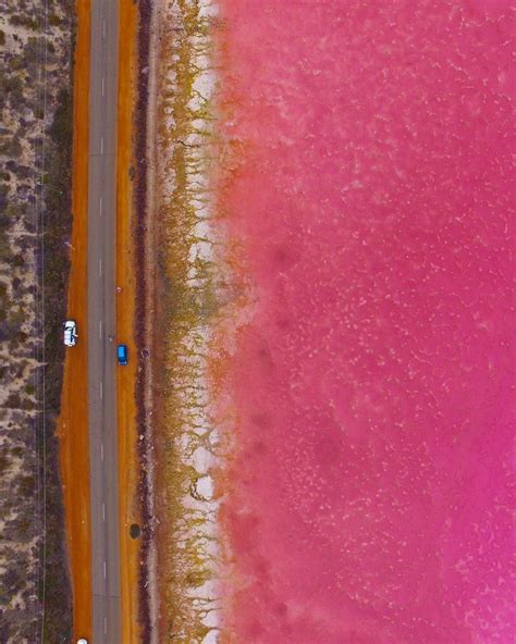 Drone Photography Pink Lake Hutt Lagoon Credit Jmdroneadventures