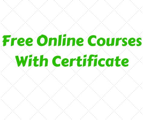 There are many free accredited online courses with certificates that will serve your needs. Free Online Courses With Certificate - (*New Websites ...