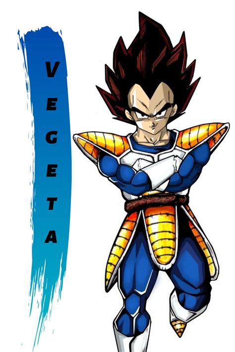 A Drawing Of Gohan From The Dragon Ball Game Vegeta With Blue And
